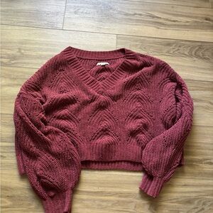 Women's Burgundy Sweater